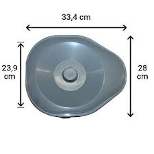 Seau gris 7L avec couvercle